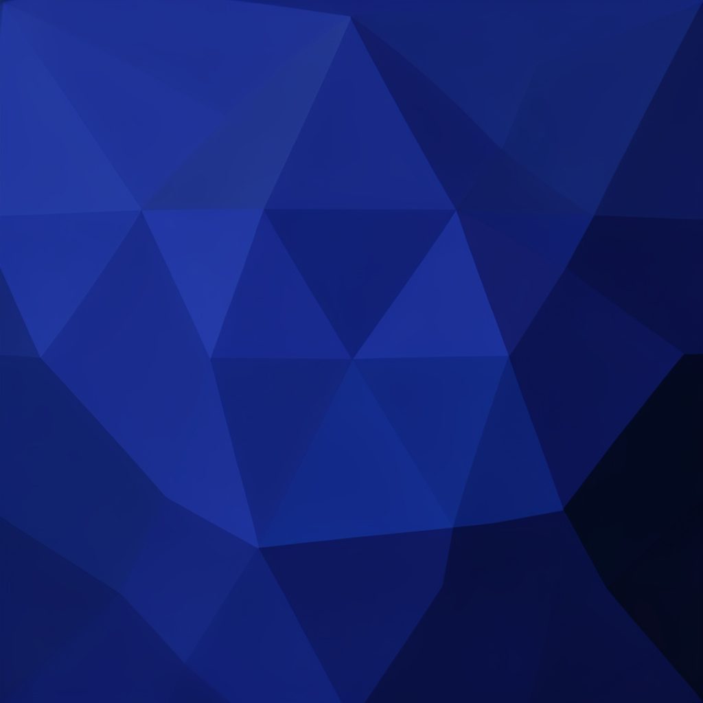 A low-poly faceted geometric bicycle wheel rendered in deep navy blue and warm gold tones, abstract and modern, symbolizing cycling and forward motion.